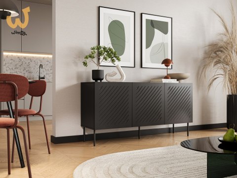 Komoda SIENA 150,5x40x75 czarny mat Komoda SIENA 150,5x40x75 czarny mat