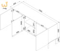 Komoda SIENA 150,5x40x75 czarny mat
