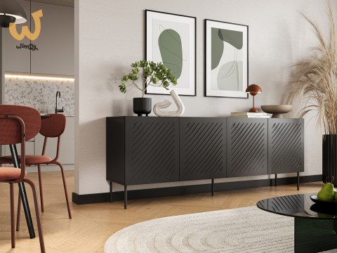 Komoda SIENA 200x40x75 czarny mat Komoda SIENA 200x40x75 czarny mat