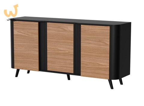Komoda VOLARE 151x39x75 czarny/orzech Komoda VOLARE 151x39x75 czarny/orzech