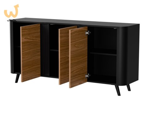 Komoda VOLARE 151x39x75 czarny/orzech Komoda VOLARE 151x39x75 czarny/orzech