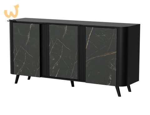 Komoda VOLARE 151x39x75 czarny/san sebastian Komoda VOLARE 151x39x75 czarny/san sebastian