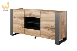 Komoda WOOD 164/44/80 dąb wotan + antracyt