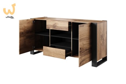 Komoda WOOD 164/44/80 dąb wotan + antracyt Komoda WOOD 164/44/80 dąb wotan + antracyt