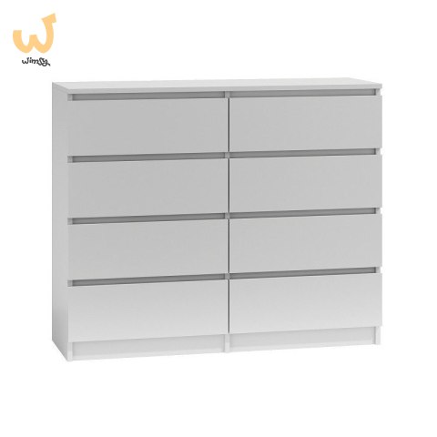 M8 MALWA KOMODA 120CM 8 SZUFLAD BIAŁY M8 MALWA KOMODA 120CM 8 SZUFLAD BIAŁY