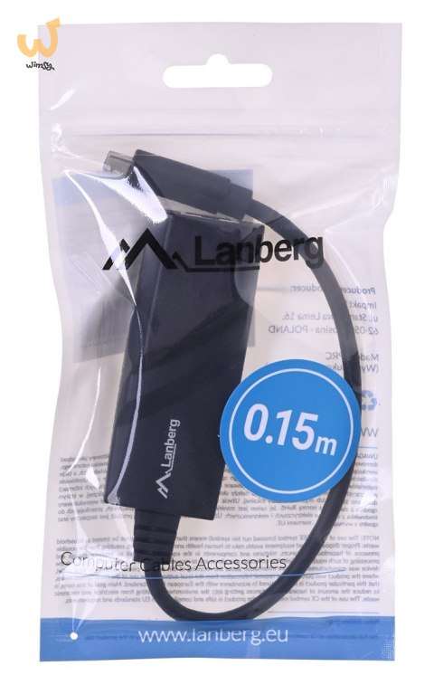 Karta sieciowa Lanberg NC-1000-02 (USB 3.1, USB-C; 1x 10/100/1000Mbps) Karta sieciowa Lanberg NC-1000-02 (USB 3.1, USB-C; 1x 10/100/1000Mbps)