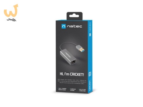 NATEC KARTA SIECIOWA CRICKET 1GB USB 3.0 1X RJ45 NA KABLU NNC-1924 NATEC KARTA SIECIOWA CRICKET 1GB USB 3.0 1X RJ45 NA KABLU NNC-1924