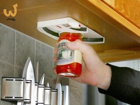 Otwieracz do słoików i butelek montowany pod szafką Otwieracz do słoików i butelek montowany pod szafką