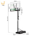 Salta Center kosz stojący do koszykówki 125 cm x 371 cm