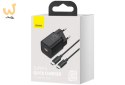 BASEUS ŁADOWARKA SIECIOWA Z KABLEM USB-C DO USB-C TZCCSUP-L01 SUPER SI 1C 25W CZARNA