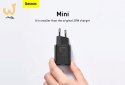 BASEUS ŁADOWARKA SIECIOWA Z KABLEM USB-C DO USB-C TZCCSUP-L01 SUPER SI 1C 25W CZARNA