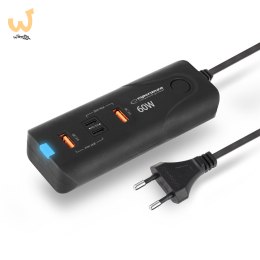 ESPERANZA ŁADOWARKA 60W 2X USB-C PD 30W / 2X USB-A QC 3.0 18W EZC109
