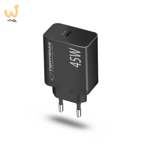 ESPERANZA ŁADOWARKA SIECIOWA 45W USB-C PD EZC108K ESPERANZA ŁADOWARKA SIECIOWA 45W USB-C PD EZC108K