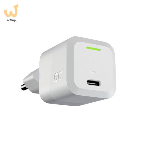 GREEN CELL ŁADOWARKA USB-C GAN GC POWERGAN 33W PD 3.0 QC 3.0 USB-C BIAŁA GREEN CELL ŁADOWARKA USB-C GAN GC POWERGAN 33W PD 3.0 QC 3.0 USB-C BIAŁA