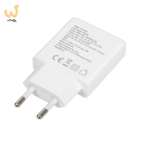 IBOX ŁADOWARKA UNIWERSALNA C-43 GAN PD30W SLIM USB A+C WHITE IBOX ŁADOWARKA UNIWERSALNA C-43 GAN PD30W SLIM USB A+C WHITE