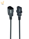 Kabel GEMBIRD PC-189 (C13 / IEC C13 / IEC 320 C13 - C14 ; 1,8m; kolor czarny)