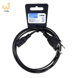 Kabel IBOX EURO 2-PIN AUDIO-RTV VDE IKZ3 (Euro / Euro 2-Pin / IEC 320 C7 - Schuko ; 1,5m; kolor czarny)