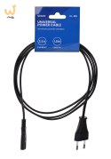 Kabel SAVIO CL-100 (2-Pin F - Euro M; 1,8m; kolor czarny)