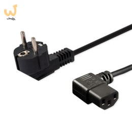 Kabel SAVIO CL-116 (C13 / IEC C13 / IEC 320 C13 M - Schuko M; 1,8m; kolor czarny)