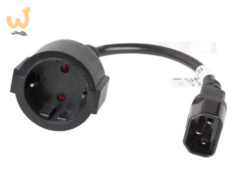 LANBERG PRZEDŁUŻACZ KABLA ZASILAJĄCEGO IEC 320 C14 -> SCHUKO(F), 20CM LANBERG PRZEDŁUŻACZ KABLA ZASILAJĄCEGO IEC 320 C14 -> SCHUKO(F), 20CM
