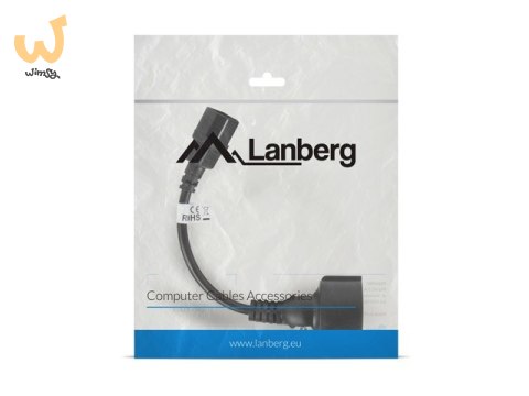 LANBERG PRZEDŁUŻACZ KABLA ZASILAJĄCEGO IEC 320 C14 -> SCHUKO(F), 20CM LANBERG PRZEDŁUŻACZ KABLA ZASILAJĄCEGO IEC 320 C14 -> SCHUKO(F), 20CM
