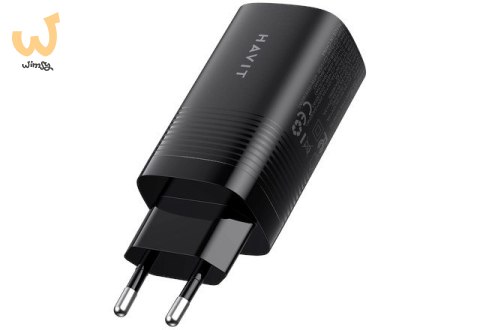 Ładowarka Havit UC20 EU USB-C+USB-C+USB-A (czarny) Ładowarka Havit UC20 EU USB-C+USB-C+USB-A (czarny)