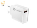NATEC ŁADOWARKA SIECIOWA RIBERA USB-A 18W BIAŁA NUC-2057