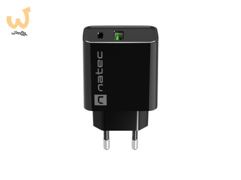 NATEC ŁADOWARKA SIECIOWA RIBERA USB-A + USB-C 20W POWER DELIVERY CZARNA NUC-2062 NATEC ŁADOWARKA SIECIOWA RIBERA USB-A + USB-C 20W POWER DELIVERY CZARNA NUC-2062