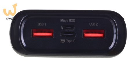 Powerbank Silicon Power QS28 20000mAh LCD QC3.0+PD 2x USB A, 1x mUSB + 1x USB C, czarny Powerbank Silicon Power QS28 20000mAh LCD QC3.0+PD 2x USB A, 1x mUSB + 1x USB C, czarny