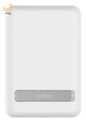 Powerbank bezprzewodowy Belkin BoostCharge Magnetic Wireless Power Bank 5K + Stand MagSafe Compatible 5000mAh 7,5W White