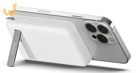 Powerbank bezprzewodowy Belkin BoostCharge Magnetic Wireless Power Bank 5K + Stand MagSafe Compatible 5000mAh 7,5W White Powerbank bezprzewodowy Belkin BoostCharge Magnetic Wireless Power Bank 5K + Stand MagSafe Compatible 5000mAh 7,5W White