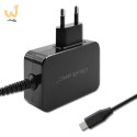 QOLTEC ŁADOWARKA GAN POWER PRO | 1XUSB-C | 65W | 5-20V | 3-3.25A | CZARNA