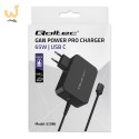 QOLTEC ŁADOWARKA GAN POWER PRO | 1XUSB-C | 65W | 5-20V | 3-3.25A | CZARNA