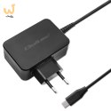QOLTEC ŁADOWARKA GAN POWER PRO | 1XUSB-C | 65W | 5-20V | 3-3.25A | CZARNA