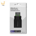 QOLTEC ŁADOWARKA SIECIOWA 18W | 5-12V | 1.5-3A | USB TYP C PD | USB QC 3.0 | CZARNA