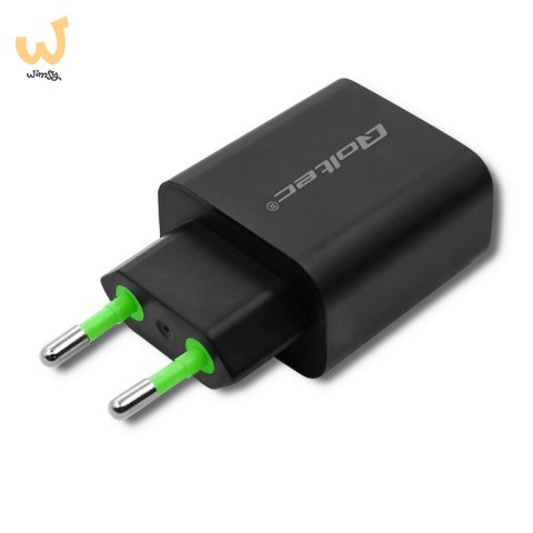 QOLTEC ŁADOWARKA SIECIOWA 18W | 5-12V | 1.5-3A | USB TYP C PD | USB QC 3.0 | CZARNA QOLTEC ŁADOWARKA SIECIOWA 18W | 5-12V | 1.5-3A | USB TYP C PD | USB QC 3.0 | CZARNA