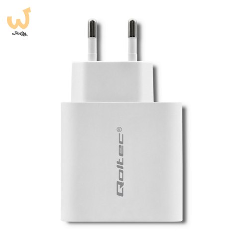 QOLTEC ŁADOWARKA SIECIOWA 45W | 5-20V | 2.4-3A | USB TYP C PD | USB | BIAŁA QOLTEC ŁADOWARKA SIECIOWA 45W | 5-20V | 2.4-3A | USB TYP C PD | USB | BIAŁA
