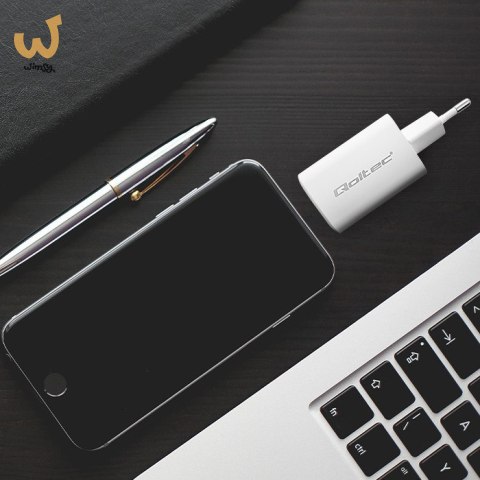QOLTEC ŁADOWARKA SIECIOWA 65W GAN ULTRA | 5-20V | 2.25-3.25A | 1 X USB TYP C PD | 1 X USB QC 3.0 | BIAŁA QOLTEC ŁADOWARKA SIECIOWA 65W GAN ULTRA | 5-20V | 2.25-3.25A | 1 X USB TYP C PD | 1 X USB QC 3.0 | BIAŁA