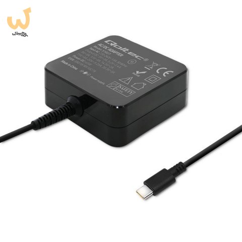 QOLTEC ZASILACZ SIECIOWY 65W | 5-20.3V | 2-3.25A | USB TYP C | PD QOLTEC ZASILACZ SIECIOWY 65W | 5-20.3V | 2-3.25A | USB TYP C | PD