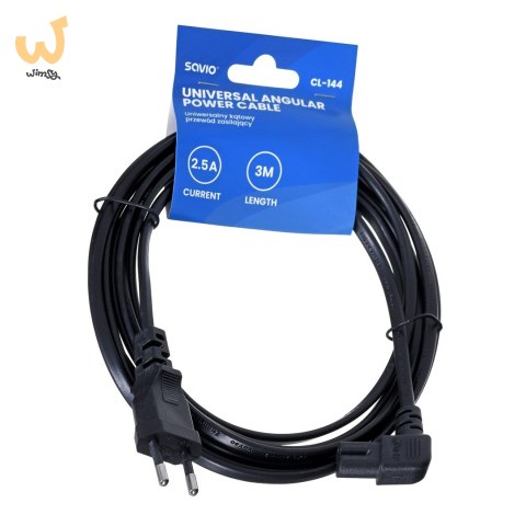 SAVIO KABEL ZASILAJĄCY PŁASKI ÓSEMKA 3M CL-144 SAVIO KABEL ZASILAJĄCY PŁASKI ÓSEMKA 3M CL-144