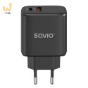 SAVIO ŁADOWARKA SIECIOWA 30W QUICK CHARGE, POWER DELIVERY 3.0 LA-06/B