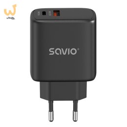 SAVIO ŁADOWARKA SIECIOWA 30W QUICK CHARGE, POWER DELIVERY 3.0 LA-06/B