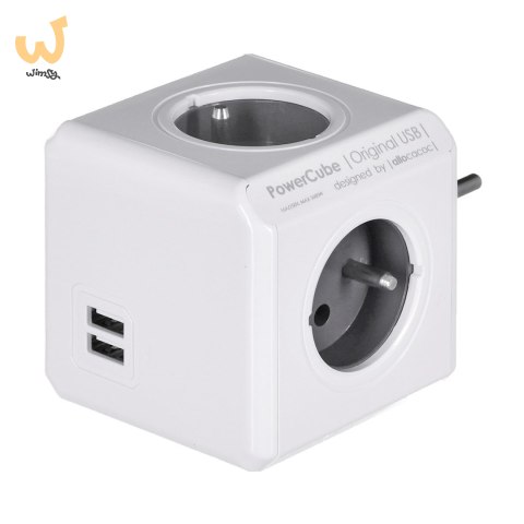 Allocacoc Przedłużacz PowerCube Original USB Grey Allocacoc Przedłużacz PowerCube Original USB Grey