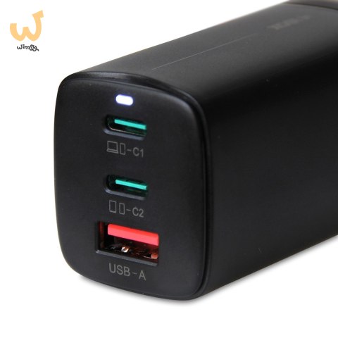 ŁADOWARKA SIECIOWA I-BOX C-65 GAN PD65W KABEL, CZARNA ŁADOWARKA SIECIOWA I-BOX C-65 GAN PD65W KABEL, CZARNA