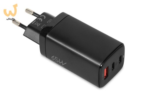 ŁADOWARKA SIECIOWA I-BOX C-65 GAN PD65W KABEL, CZARNA ŁADOWARKA SIECIOWA I-BOX C-65 GAN PD65W KABEL, CZARNA