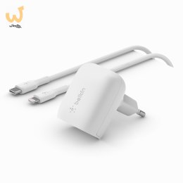 Ładowarka Belkin BoostCharge USB-C PD 3.1 PPS Wall Charger 20W + USB-C to Lightning Cable 1m White
