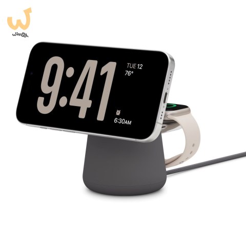 Ładowarka bezprzewodowa Belkin BoostCharge Pro 2-in-1 Wireless Charging Dock with MagSafe iPhone/Apple Watch 15W Black Ładowarka bezprzewodowa Belkin BoostCharge Pro 2-in-1 Wireless Charging Dock with MagSafe iPhone/Apple Watch 15W Black