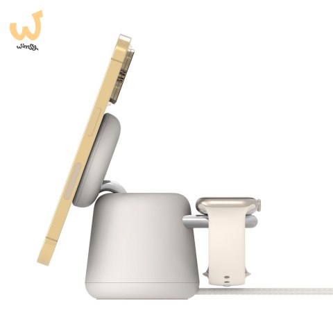 Ładowarka bezprzewodowa Belkin BoostCharge Pro 2-in-1 Wireless Charging Dock with MagSafe iPhone/Apple Watch 15W Sand Ładowarka bezprzewodowa Belkin BoostCharge Pro 2-in-1 Wireless Charging Dock with MagSafe iPhone/Apple Watch 15W Sand