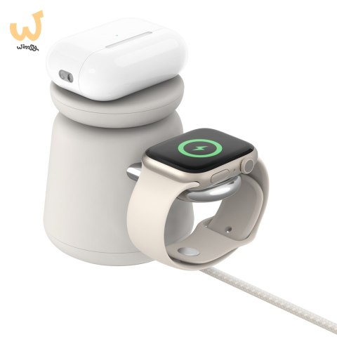 Ładowarka bezprzewodowa Belkin BoostCharge Pro 2-in-1 Wireless Charging Dock with MagSafe iPhone/Apple Watch 15W Sand Ładowarka bezprzewodowa Belkin BoostCharge Pro 2-in-1 Wireless Charging Dock with MagSafe iPhone/Apple Watch 15W Sand