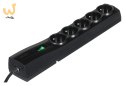 Listwa antyprzepięciowa Ever Classic 3,0m (5 x UTE; 10 A; kolor czarny) (T/LZ09-CLA030/0000)